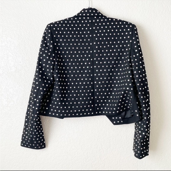 NEW MICHELLE MASON REVOLVE Cropped Crystal
Embellished Crepe Tuxedo Jacket Black - Picture 7 of 12